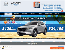 Tablet Screenshot of lannanmazda.com